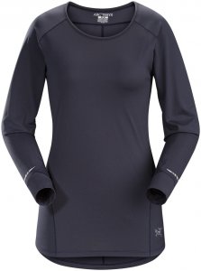 Arcteryx Damen Motus Crew Longsleeve Schwarz L