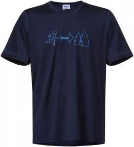 Bergans Herren Exit Wool Tee Blau M