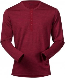 Bergans Herren Henley Wool Shirt Rot XL