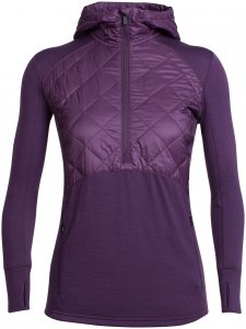 Icebreaker Damen Ellipse LS Half Zip Hoodie Lila S