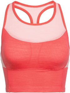 Icebreaker Damen Meld Zone Long Sport Bra Rot M
