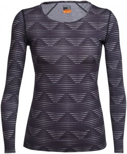 Icebreaker Damen Oasis Diamond Scoop Longsleeve Schwarz XL