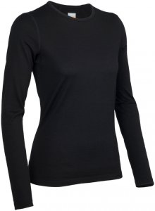 Icebreaker Damen Oasis LS Crewe Schwarz XS