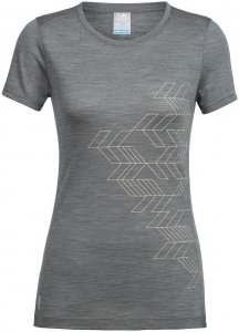 Icebreaker Damen Sphere Low Crewe Fracture T-Shirt Braun L