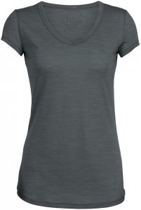 Icebreaker Damen Spheria SS V Wild Heart T-Shirt Grau L