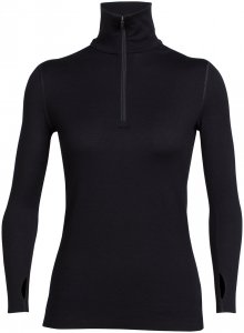 Icebreaker Damen Tech Top Zip-Shirt Schwarz L