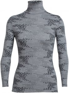 Icebreaker Damen Vertex Turtleneck Flurry Longsleeve Grau XL