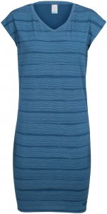 Icebreaker Damen Yanni Tee Combed Lines Kleid Blau S