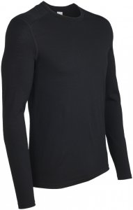 Icebreaker Herren Oasis LS Crewe Schwarz M