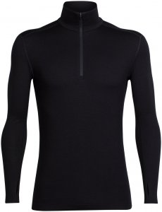 Icebreaker Herren Tech Top Zip-Shirt Schwarz S