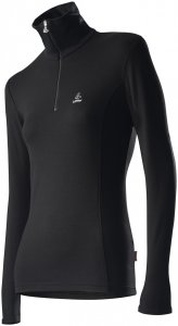 Löffler Damen Transtex Basic Zip Longsleeve Schwarz XL