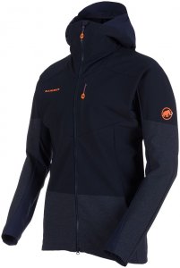 Mammut Herren Eisfeld Light SO Hooded Jacke Schwarz XL