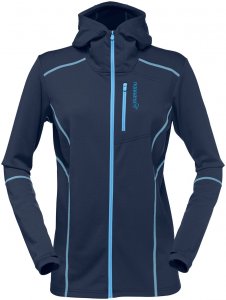 Norrona Damen Trollveggen Warmwool1 Zip Hoodie Blau S