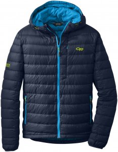 Outdoor Research Herren Transcendent Down Hoodie Blau L