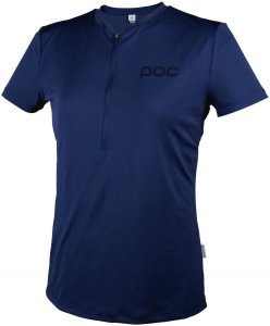 POC Damen Trail Light Zip Tee Radtrikot Blau M