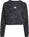adidas Kinder Future Icons Cropped Pullover (Größe 128, schwarz)