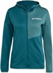 adidas Terrex Damen Xperior Climawarm Light Fleece Hoodie Jacke (Größe L, grue