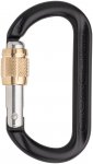 Austrialpin Ovalo GI Alu Schraub-Karabiner (Größe One Size, schwarz)