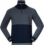 Bergans Herren Alvdal Wool Half Zip Pullover (Größe L, blau)