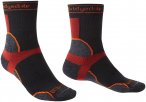 Bridgedale Herren Trail Run Midweight T2 Merino Crew Socken (Größe 48 , schwar