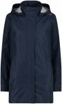CMP Damen Rain Hoodie Button Jacke (Größe XS, blau)