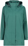 CMP Damen Rain Hoodie Button Jacke (Größe XS, tuerkis)