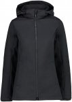 CMP Damen Softshell Zip Hoodie Jacke (Größe 3XL, schwarz)
