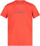CMP Kinder Boys Funktions Print T-Shirt (Größe 98, rot)