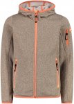 CMP Kinder Knitted Hoodie Jacke (Größe 140, orange)