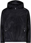 CMP Kinder Rain Hoodie Jacke (Größe 110, schwarz)