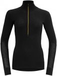 Devold Damen Wool Mesh 190 Zip Neck Longsleeve (Größe S, schwarz)