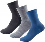 Devold Kinder Daily Light 3er Pack Socken (Größe 25 , blau)