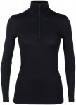 Icebreaker Damen 200 Oasis Half Zip Longsleeve (Größe XXL, schwarz)