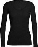 Icebreaker Damen Siren Sweetheart Longsleeve (Größe XS, schwarz)