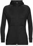 Icebreaker Damen ZoneKnit Hoodie Jacke (Größe XS, schwarz)