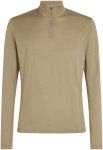 Icebreaker Herren 200 MerinoFine Ace Half Zip Longsleeve (Größe L, beige)
