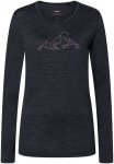 Bergzeit Basics Damen Kaikkialla Kunes Longsleeve (Größe XS, schwarz)
