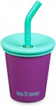 Klean Kanteen Kinder Straw Lid Steel Trinkbecher (Größe 296ml, lila)