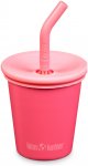 Klean Kanteen Kinder Straw Lid Steel Trinkbecher (Größe 296ml, pink)