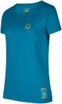 La Sportiva Damen Climbing on the Moon T-Shirt (Größe XS, blau)