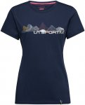 La Sportiva Damen Peaks T-Shirt (Größe XS, blau)