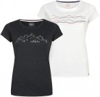 LACD Damen Mountain + Miracle T-Shirt Bundle (Größe XS, schwarz)