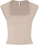 Mandala Damen Basic T-Shirt (Größe L, beige)