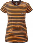 moon Damen Striped Tech T-Shirt (Größe S, grau)
