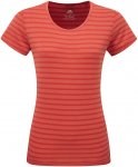 Mountain Equipment Damen Groundup Stripe T-Shirt (Größe XS, rosa)
