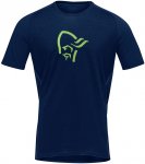 Norrona Herren Fjora Wool T-Shirt (Größe S, blau)