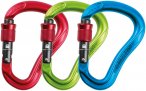 Ocun Eagle HMS Screw Karabiner 3er Pack (Größe One Size, red-blue-green)