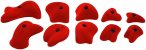 Ocun Holds 3 Modulars Klettergriff Set (Größe One Size, rot)