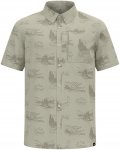 Odlo Herren Essential Print Hemd (Größe XXL, gruen)