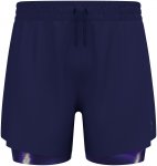 Odlo Herren Zeroweight 5 Inch Print 2-in-1 Shorts (Größe M, blau)